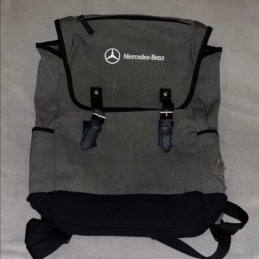 Black and Gray Mercedes Benz Laptop Backpack